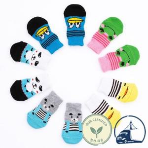 작은개 3 짝/세트개 양말 스노우 부츠 귀여운 동물 곰 팬더 강아지 카와이 고양이 액세서리 테디 미끄럼 방
