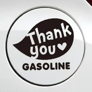 ksr 땡큐말풍선 가솔린 자동차 주유구스티커 블랙