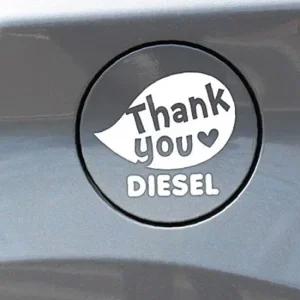 ksr 땡큐말풍선 디젤 자동차 주유구스티커 화이트