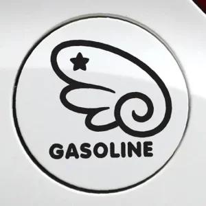 ksr 천사날개 가솔린우측 자동차 주유구스티커 블랙