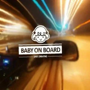 ksr 자동차스티커 BABY ON BOARD 심플라인 아기천사 반사
