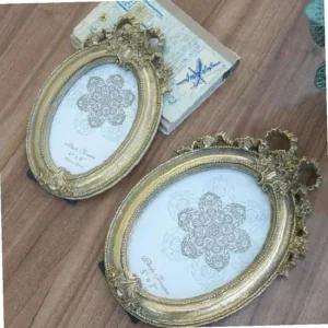 ksr 빈티지 타원 골드 리본액자 (2size)