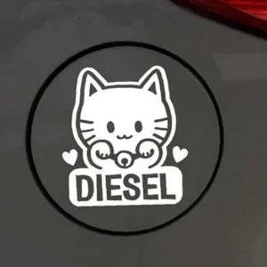 ksr 마네키네코 디젤 자동차 주유구스티커 화이트