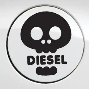 ksr 자동차 주유구스티커 해골 디젤 블랙