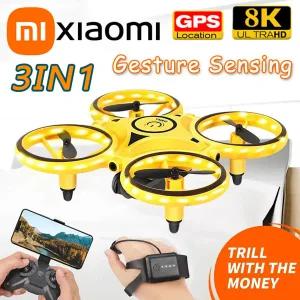 Xiaomi RC 미니 Quadcopter 드론 스마트 유도 제스처 유도 8K UAV 비행 접시 시계 드롭 방지 서스펜션