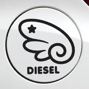 ksr 천사날개 디젤우측 자동차 주유구스티커 블랙