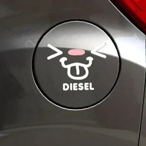 ksr 메롱깜찍 디젤 자동차 주유구스티커 화이트