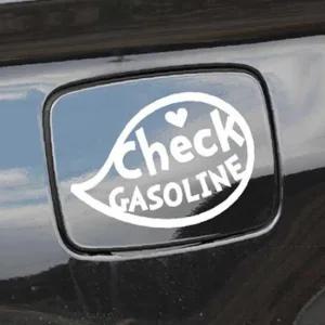 ksr 자동차 주유구스티커 체크 가솔린 말풍선 화이트