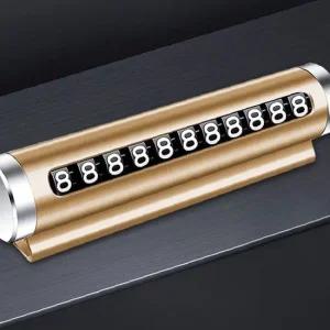 TC 차량용 주차번호판 자동차전화번호판 열방지 골드