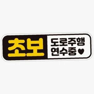ksr 초보 도로주행중연수중 고휘도반사 자석 차량스티커