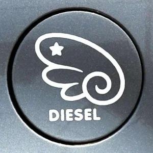 ksr 천사날개 디젤우측 자동차 주유구스티커 화이트