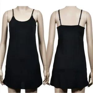 쿨샵 매끄러운 인견 탈부착캡내장 끈조절 슬립 원피스 여성잠옷