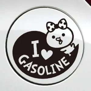 ksr 말풍선쁘띠 가솔린 자동차 주유구스티커 블랙