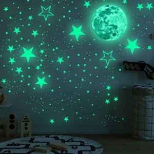 우주 달 별 아이방 침실 인테리어 야광 스티커 야광스티커 형광 천정 천장 꾸미기 달과별 아이