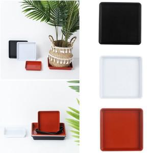 정원 내구성 사각 드립 트레이 식물 쏘서 실내 야외 플라스틱 접시 1 개
