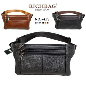 전면 3지퍼 가죽 힙쌕 허리색 허리섹 전대 [wk23]