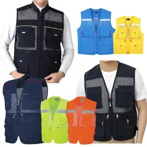 등산조끼 작업복 망사 낚시조끼 메쉬 봄 여름 상호인쇄무료