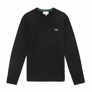라코스테 남성 베이직핏 크루넥 스웨터 풀오버 니트 블랙 AH1988-031