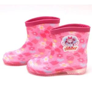 [보리보리/나린키즈]엠버 단장화 유아 아동 어린이 PVC 레인부츠 갯벌체험