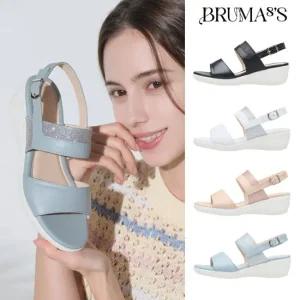 브루마스 양가죽 글리터 샌들