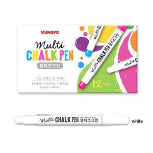문교 멀티초크펜 12개입 화이트 노랑 블루 오렌지 분홍