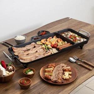 디자인에버 1800W 74cm 3in1 멀티 와이드 전기 그릴팬 전골팬