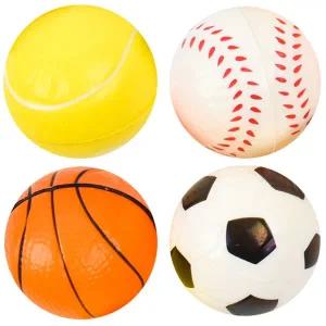 R 오즈토이 말랑말랑 스펀지 스포츠 공 4종 세트 zy136-2 야구 농구 축구 테니스