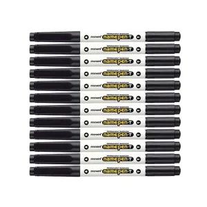 모나미 네임펜 T 트윈타입 검정 블랙 12개