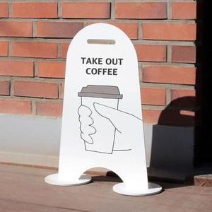 [HYIK0CL5_4B]큐티 주차금지표지판 스탠드 광고판 카페 WH