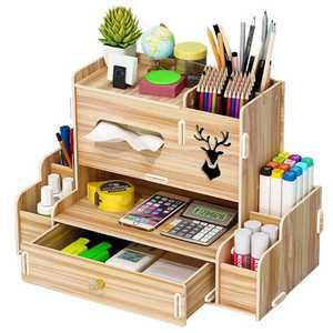 3단 책상 펜 홀더 수납장 보관함 연필꽂이 학용품 정리함