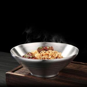 쿠킹스이중 스텐 그릇(22cm) 라면 냉면 면기