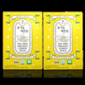 자연에온 NFC 100% 유기농 레몬즙 원액 스틱 25 g x 14포, 2개 레몬수 레몬다이어트