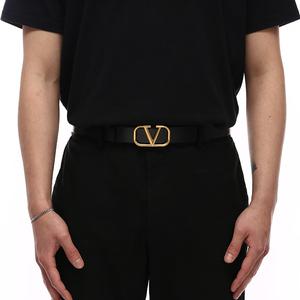 브이 로고 금장 벨트 3Y2T0Q90ECU 0NO