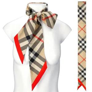 25FW 버버리 체크 스키니 실크 스카프 8088136 A2021