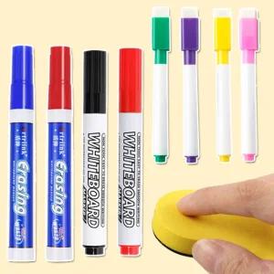 보드마카 얇은 수성 매직 화이트 보드 칠판용 마커 펜 잘지워지는 굵은 둥근닙 지우개 자석