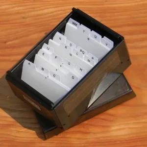 400명 수납 대만 파오쉔 KW-Trio 영문 명함박스-소형 문구반점 KW-TRIO 명함첩 명함집