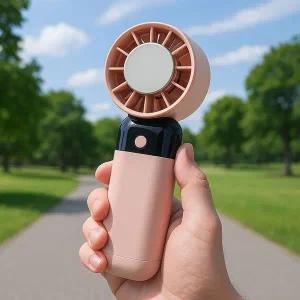 [골드스마일]휴대용 미니 에어 쿨링 선풍기 손잡이형 냉각 팬