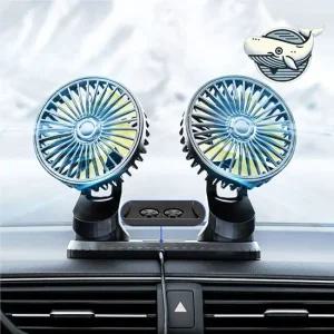 휴대용 차량용 쌍둥이 선풍기 만능 USB 여름 차량용선풍기 다각도 별도 시원한 카펜