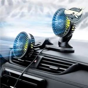 여름 차량 쿨링팬 USB 조절식 이중 팬 차량용선풍기 차량용서큘레이터 차량용써큘레이터