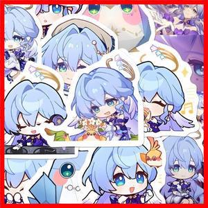 혼카이: 스타 레일 Q 버전 로빈 스티커 애니메이션 스티커 물컵 휴대폰 수하물 스케이트보드 방수 데칼 선