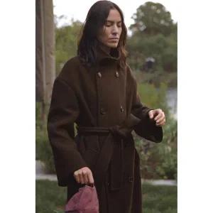 (MD PICK) ZARA ZW 컬렉션 울 오버사이즈 코트 - 초콜렛 8861762717 97987