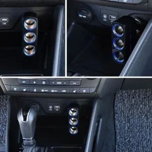 차량용 멀티 소켓 3구 LED 자동차 잭 소켓 충전기