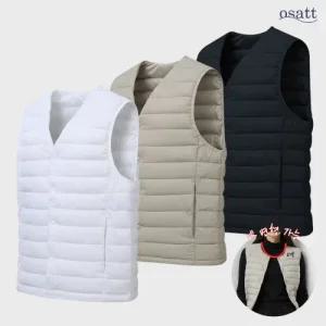 여성 U넥 V넥 넥변형 웰론 겨울 경량 패딩조끼 누빔 빅사이즈 베스트
