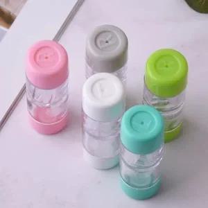 원형 하드 렌즈 좌우구분 가능한 휴대용 케이스 아이 캐리어 집게형 안전하게 보관 깨끗하게 유지