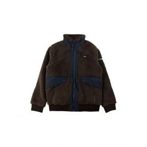 내셔널지오그래픽 하이넥 우븐배색 블루종 플리스 뽀글이 점퍼 N214UFT160