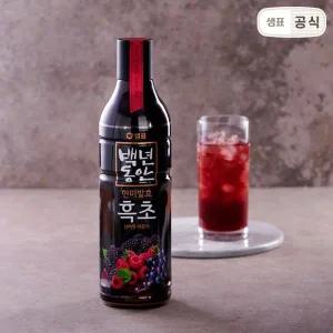 [샘표 본사직영]샘표 백년동안 과일흑초 900ml 2병 / 산머루복분자 흑초