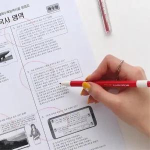 [마이모노샵] 학교 학원 수험생 학생 채점 스코어펜 빨간펜 5개
