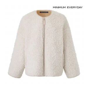 미니멈 정상가:199,000원 l 에브리데이]노카라 집업 포켓 양털 자켓 (EB4JK002D)