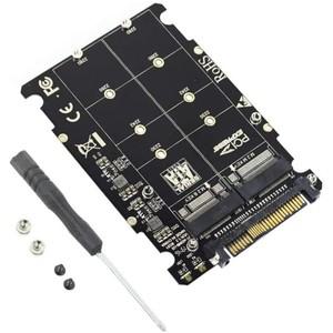 2In 1 M.2 NVMe SATA U2PCB SSD 키 M B SSD-U.2 SFF-8639 어댑터 PCIe 변환기 데스크탑 컴퓨터 부품