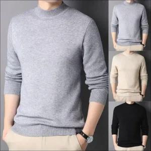 남성 반목니트 스웨터 터틀넥 가을 겨울 데일리 상의 WFL90F3